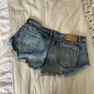 One Teaspoon Bonitas Low Waist Denim Shorts